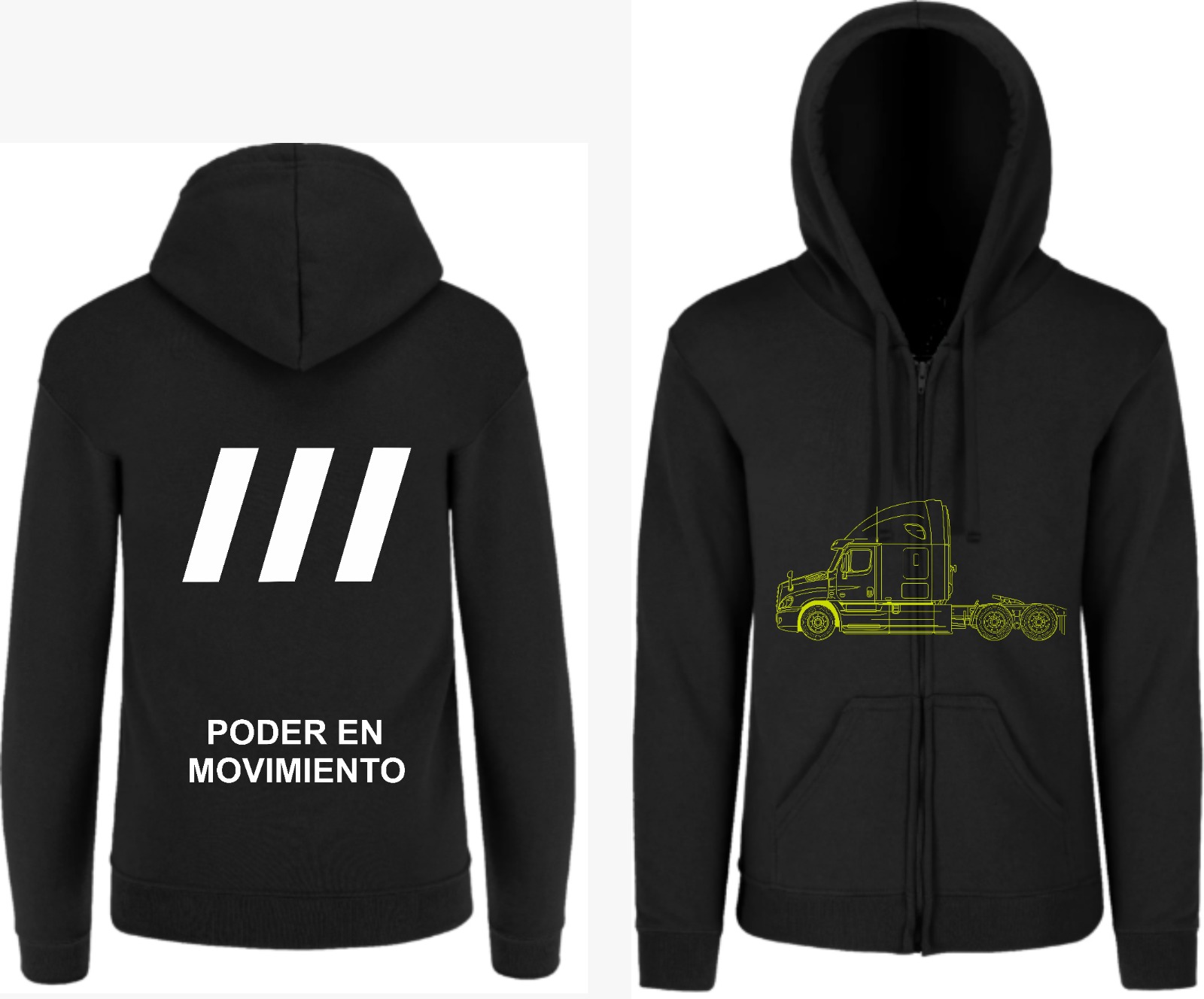 Sudadera Con Gorro Unisex Chica Negra Poder En Movimiento